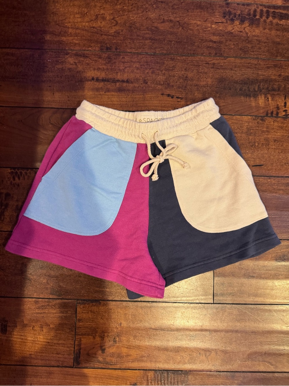 Colorblock Cotton-Blend Women's Shorts - Multi NWOT